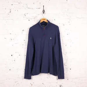 Ralph Lauren 1/4 Zip Sweatshirt - Blue - XL
