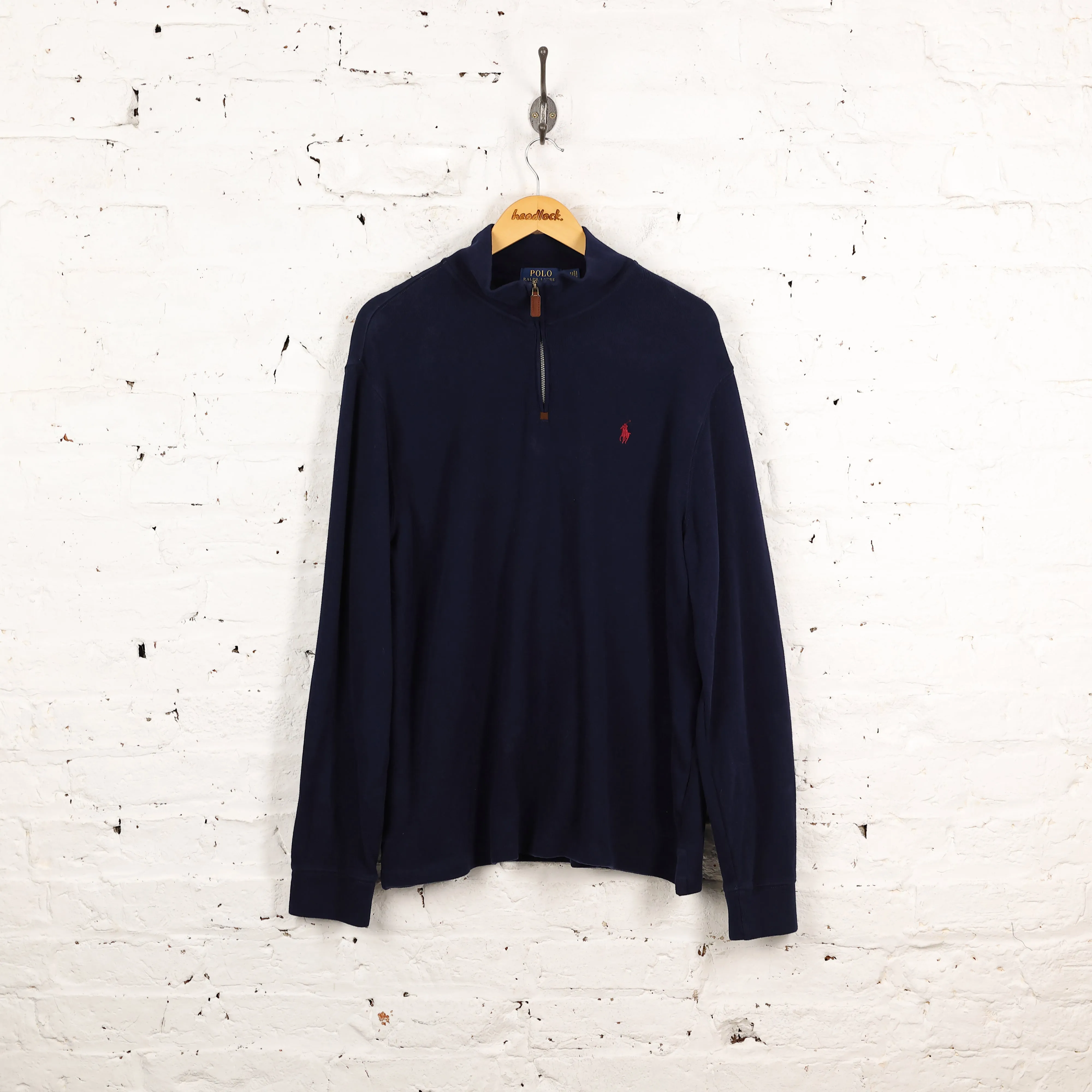 Ralph Lauren 1/4 Zip Sweatshirt - Blue - XL