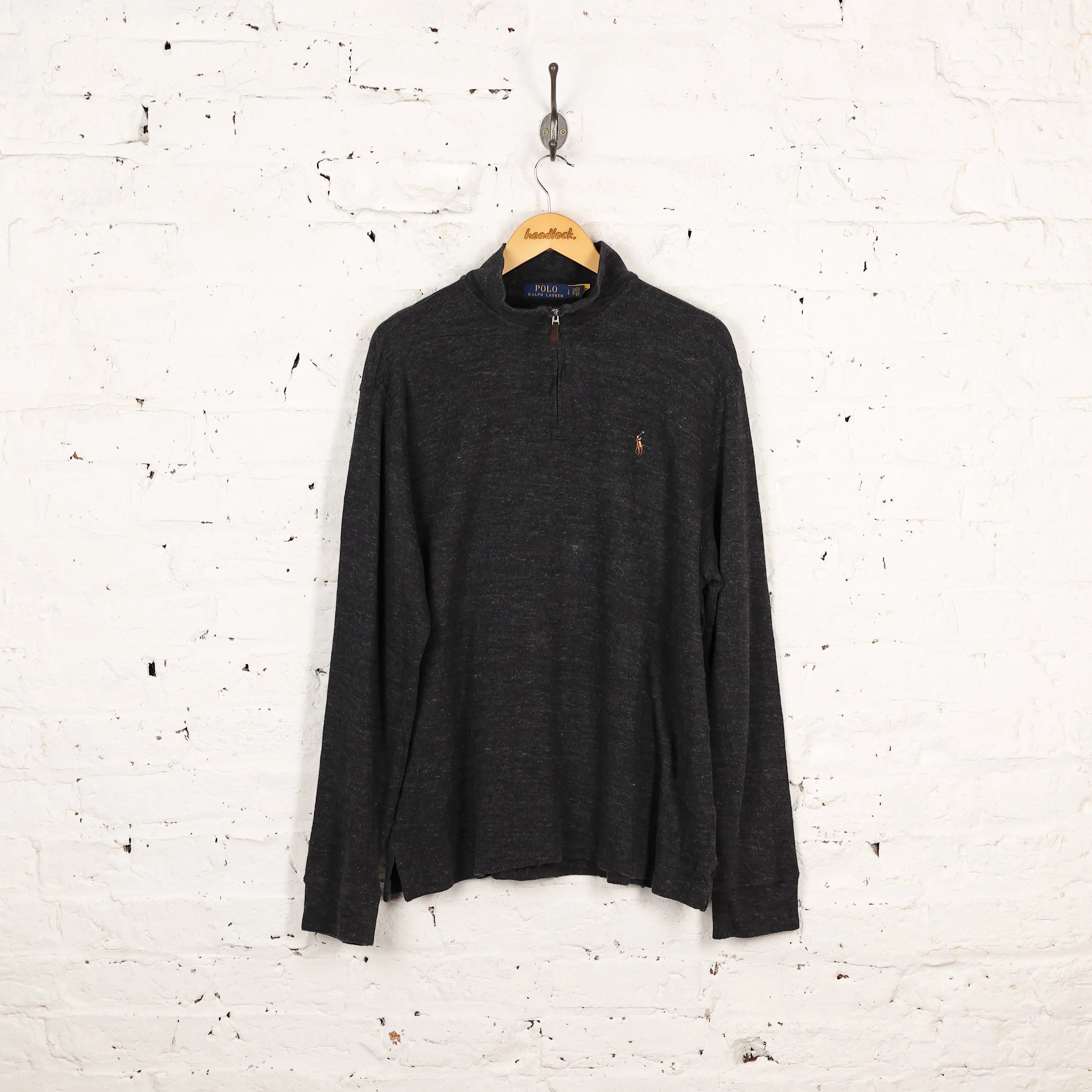 Ralph Lauren 1/4 Zip Sweatshirt - Grey - L