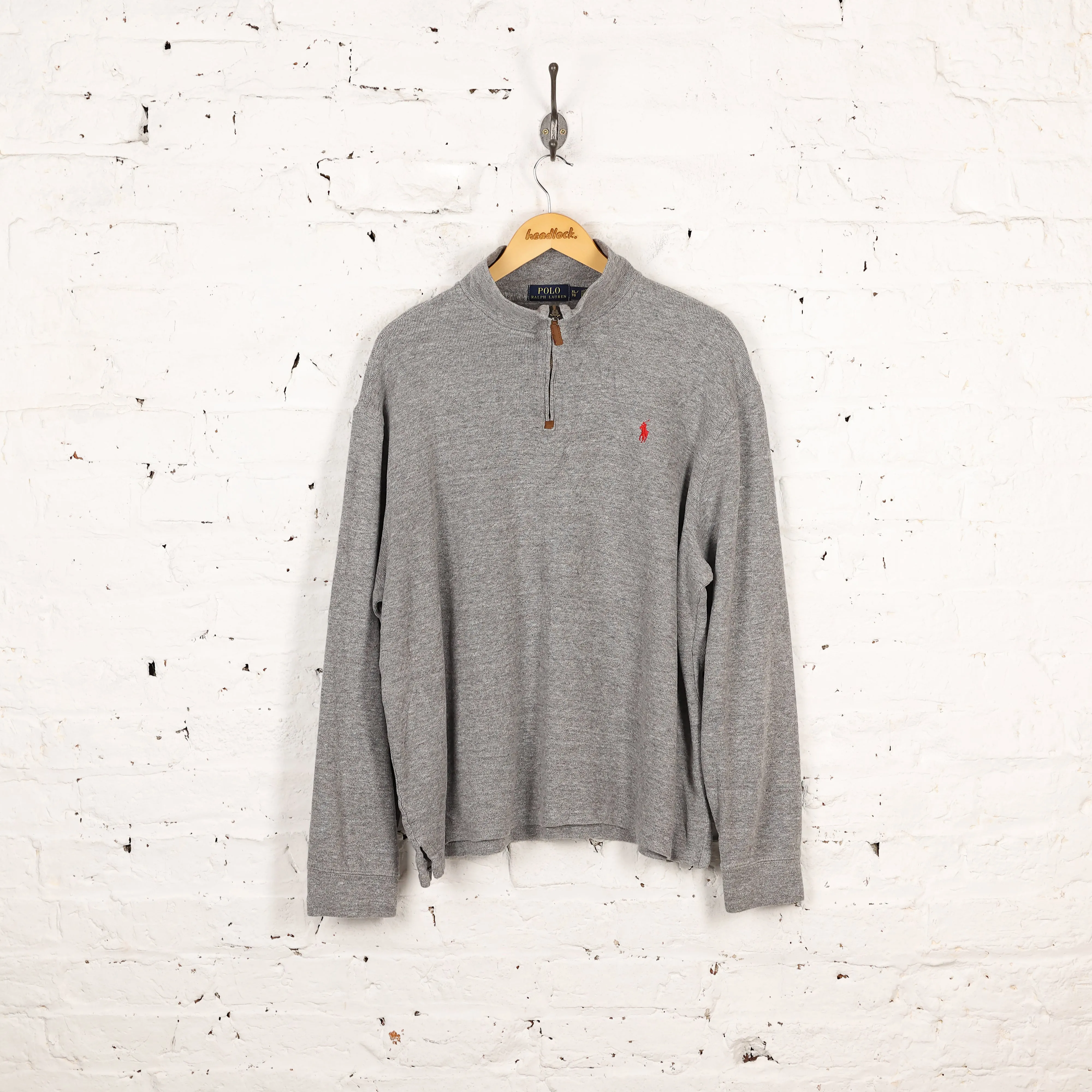 Ralph Lauren 1/4 Zip Sweatshirt - Grey - L