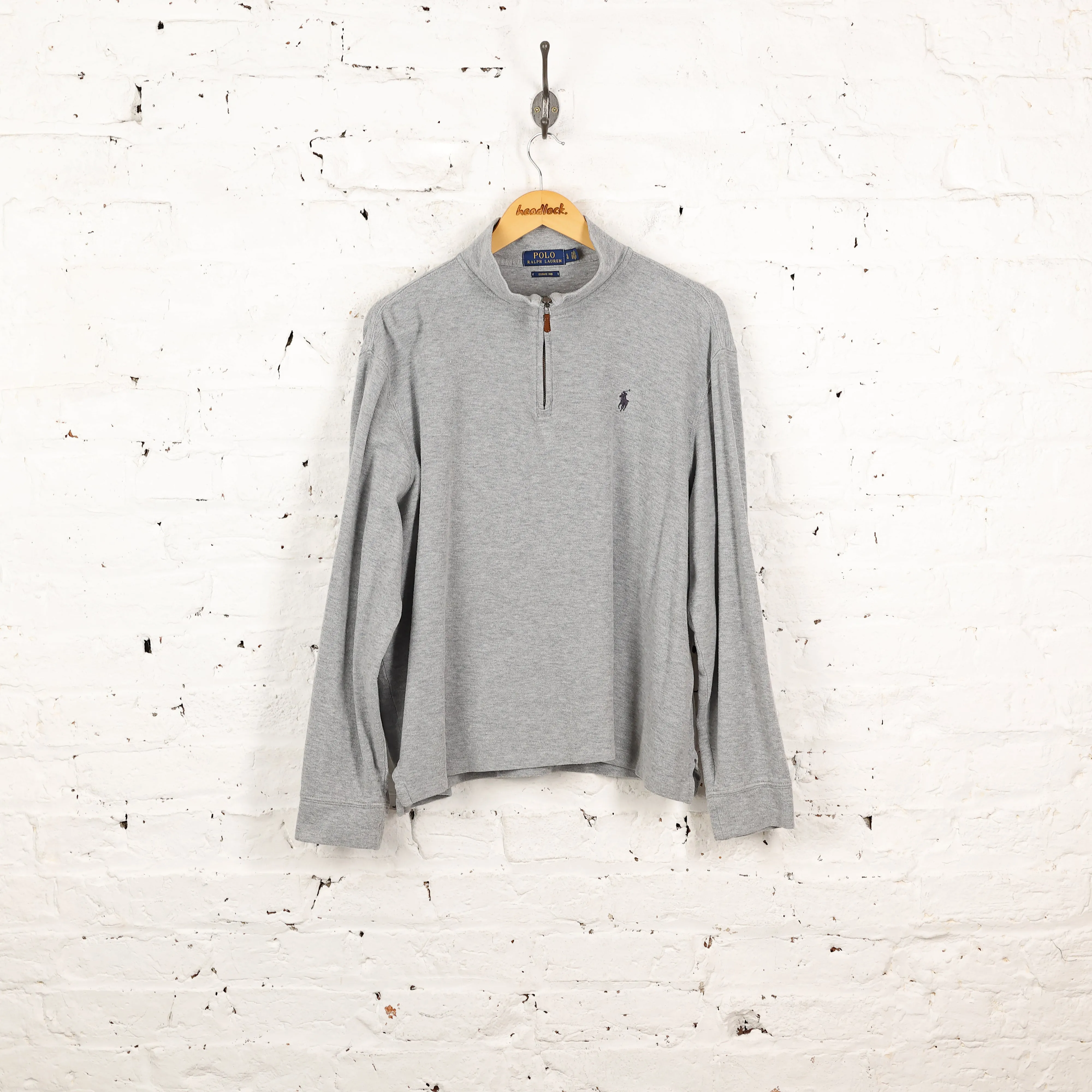 Ralph Lauren 1/4 Zip Sweatshirt - Grey - L
