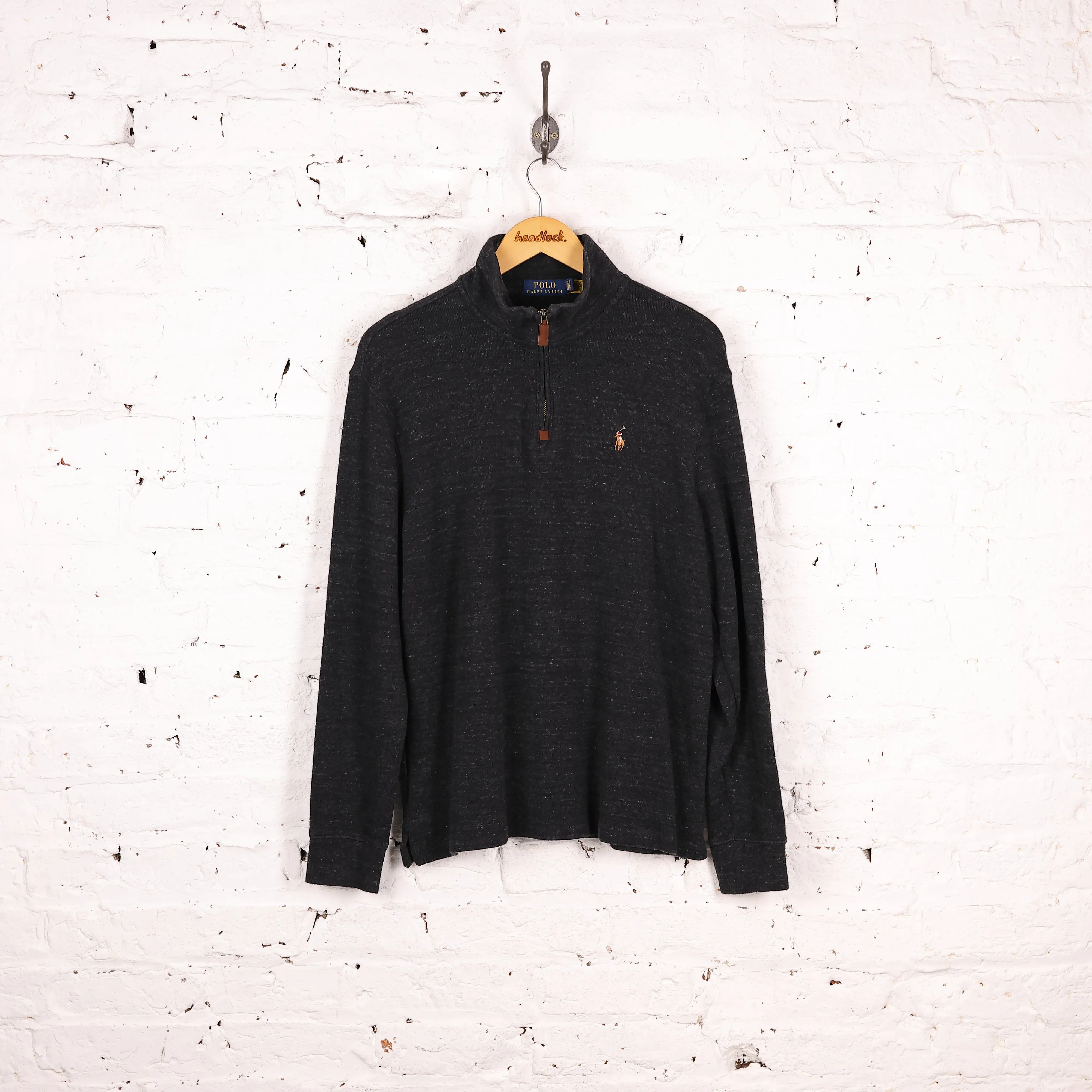 Ralph Lauren 1/4 Zip Sweatshirt - Grey - L