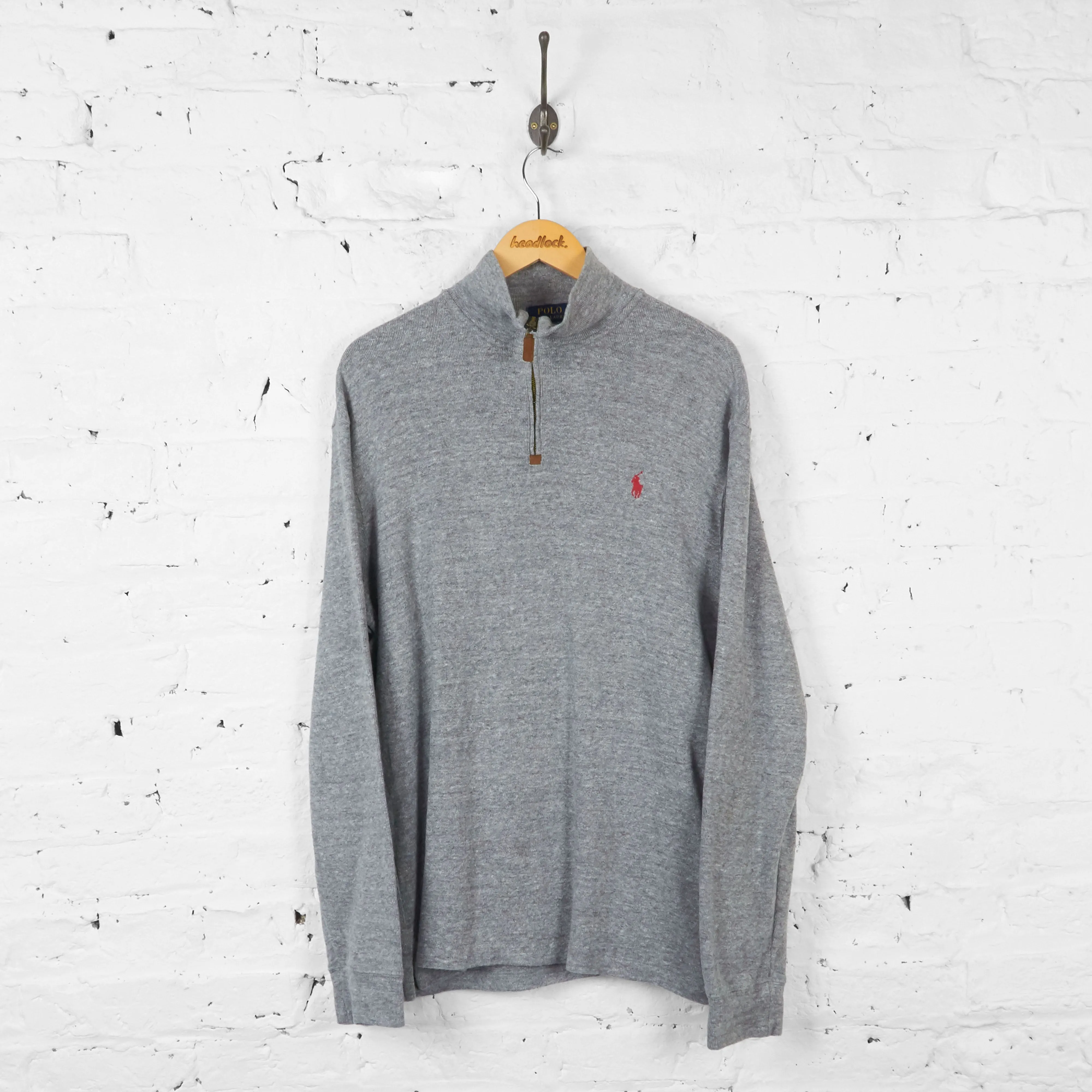 Ralph Lauren 1/4 Zip Sweatshirt - Grey - L