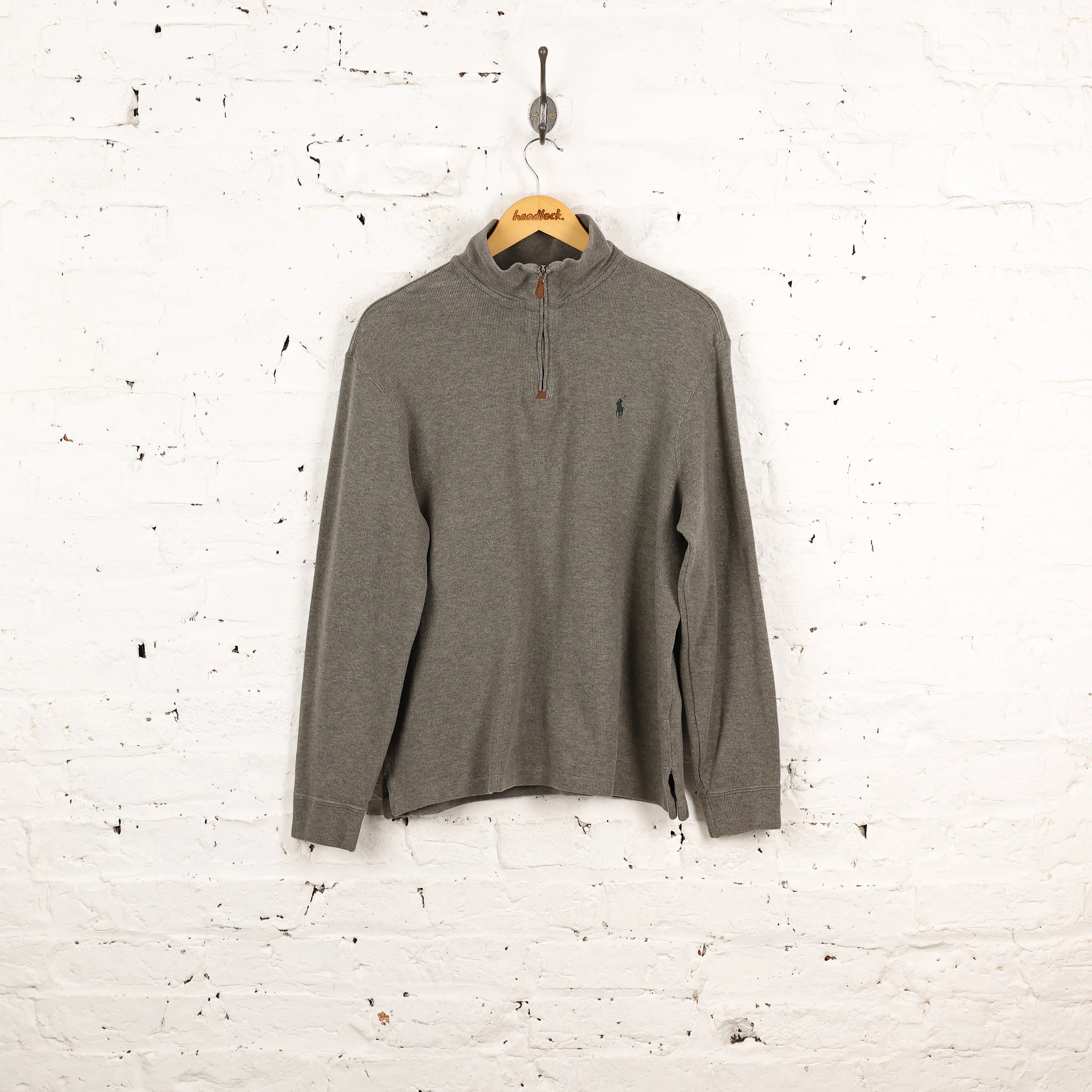Ralph Lauren 1/4 Zip Sweatshirt - Grey - M