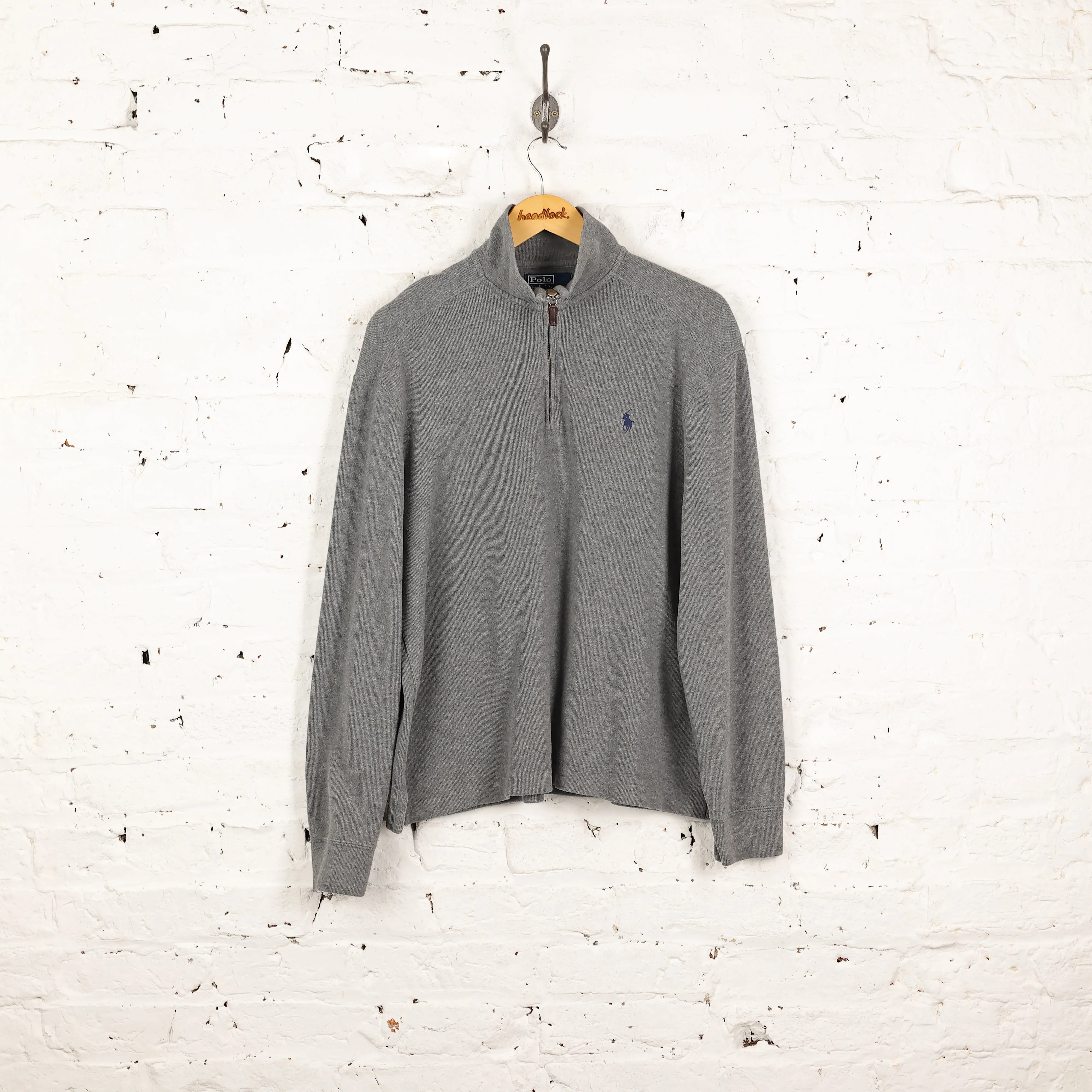 Ralph Lauren 1/4 Zip Sweatshirt - Grey - M