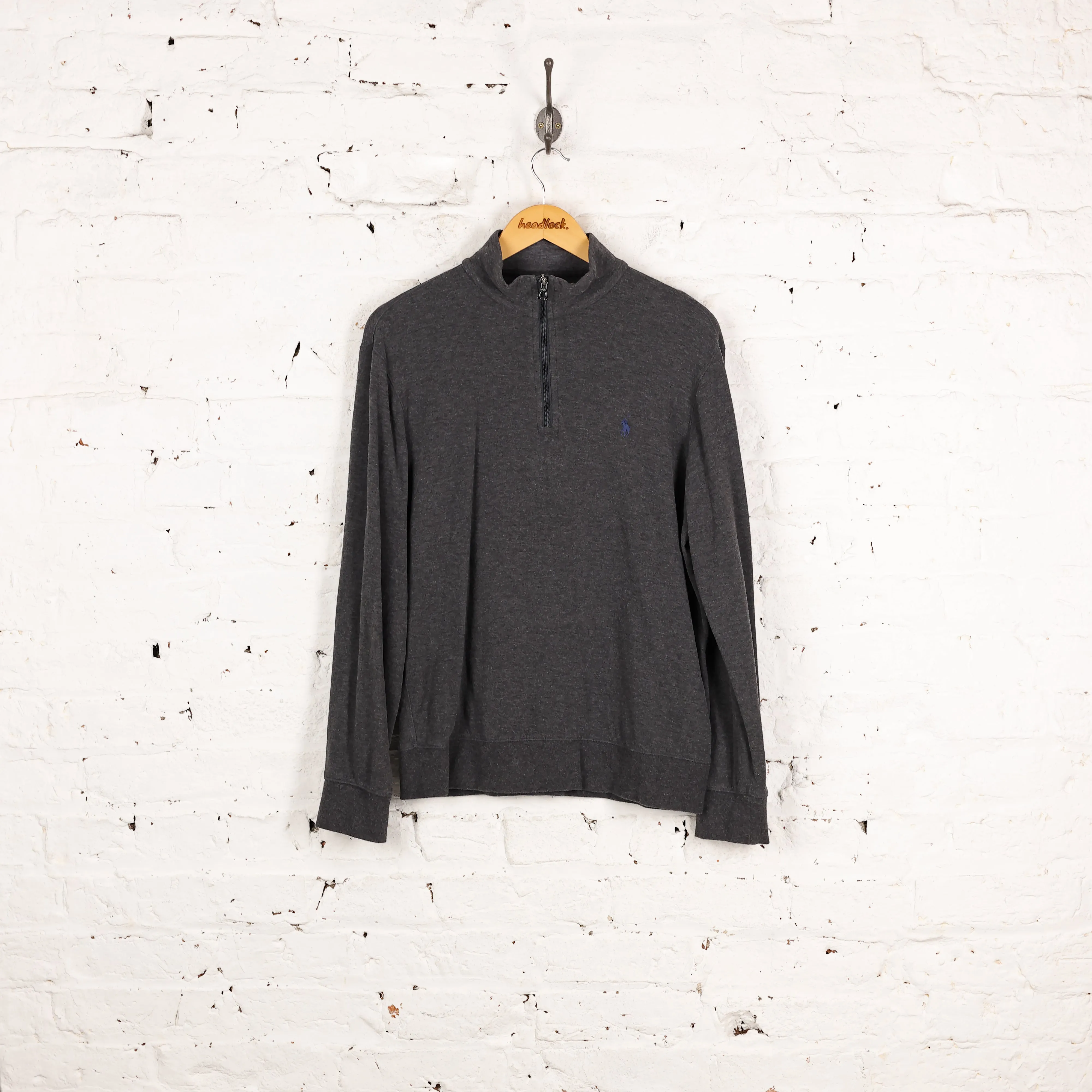Ralph Lauren 1/4 Zip Sweatshirt - Grey - S