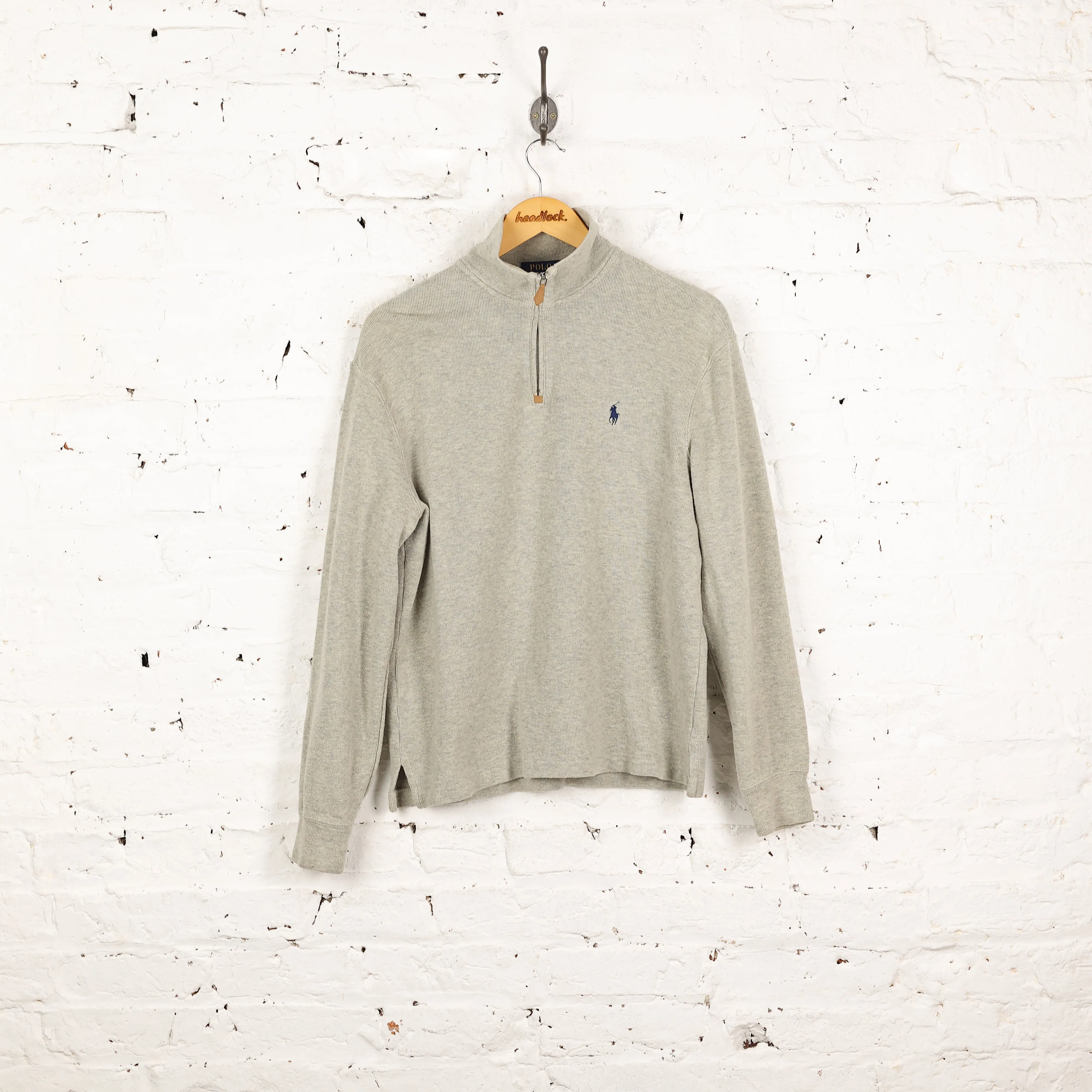 Ralph Lauren 1/4 Zip Sweatshirt - Grey - S