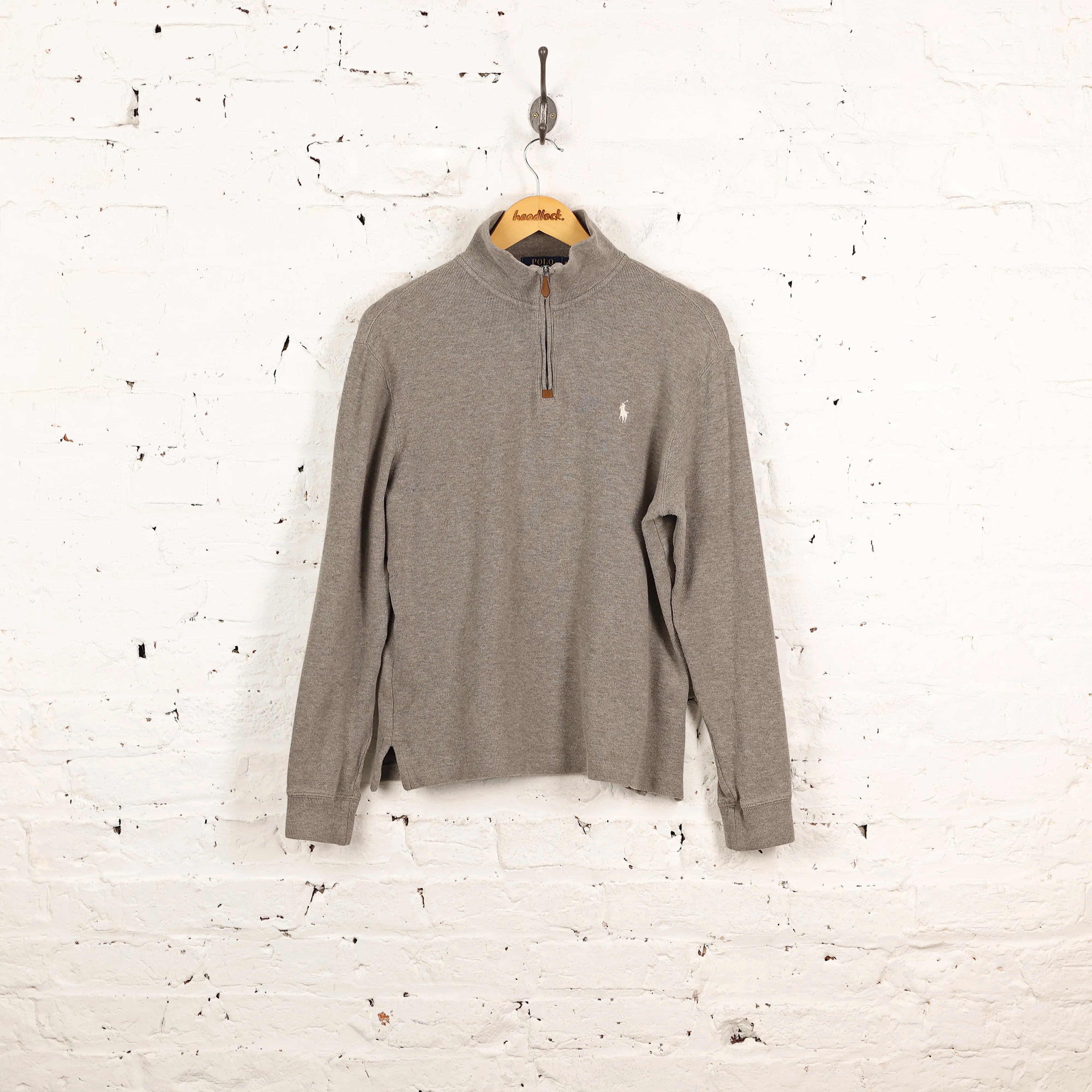 Ralph Lauren 1/4 Zip Sweatshirt - Grey - S