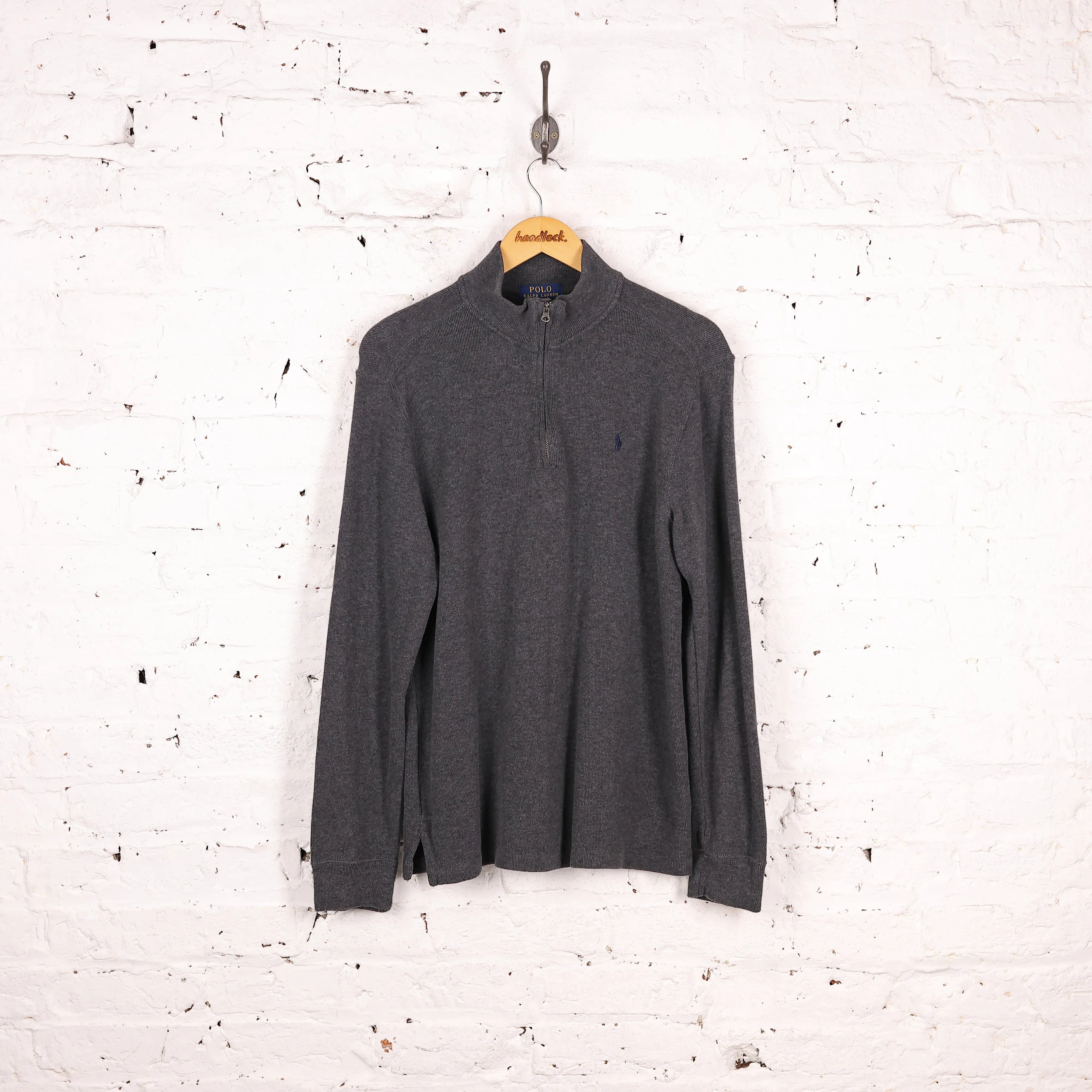 Ralph Lauren 1/4 Zip Sweatshirt - Grey - XL