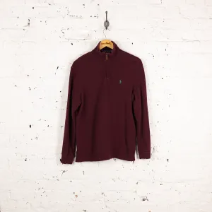 Ralph Lauren 1/4 Zip Sweatshirt - Maroon - S