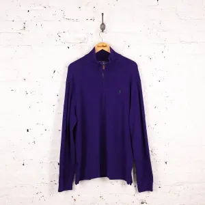 Ralph Lauren 1/4 Zip Sweatshirt - Purple - XL
