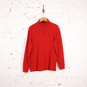 Ralph Lauren 1/4 Zip Sweatshirt - Red - M