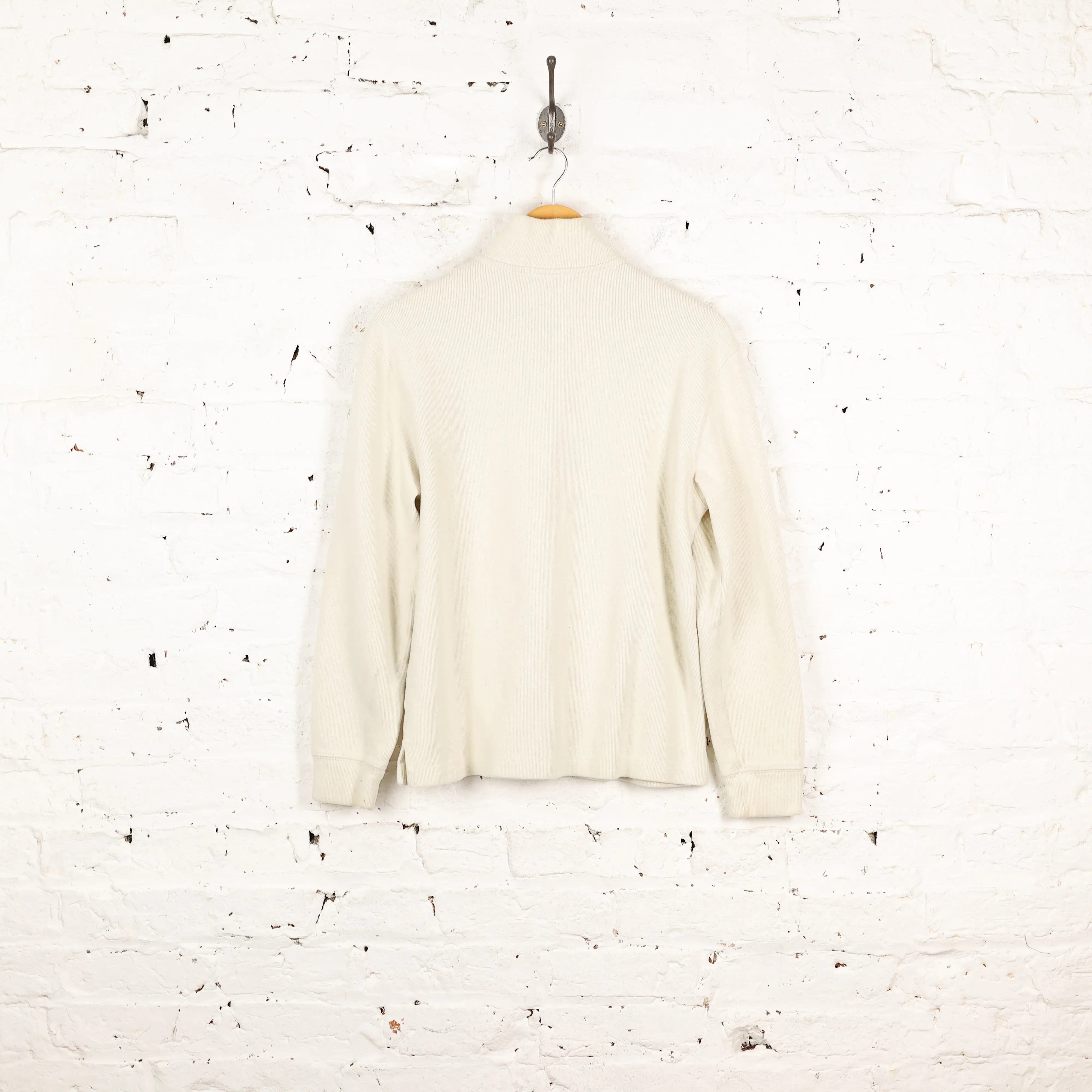 Ralph Lauren 1/4 Zip Sweatshirt - White - S