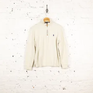 Ralph Lauren 1/4 Zip Sweatshirt - White - S