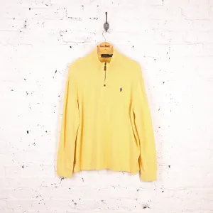 Ralph Lauren 1/4 Zip Sweatshirt - Yellow - L