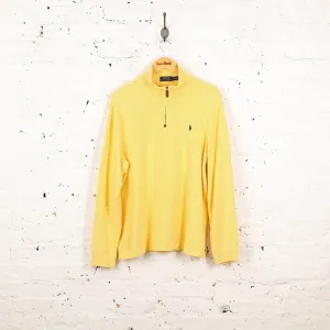 Ralph Lauren 1/4 Zip Sweatshirt - Yellow - L