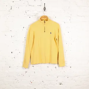 Ralph Lauren 1/4 Zip Sweatshirt - Yellow - S