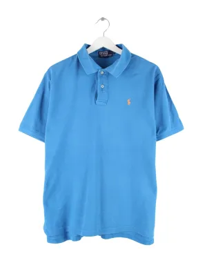 Ralph Lauren 90s Vintage Basic Polo Blau XL