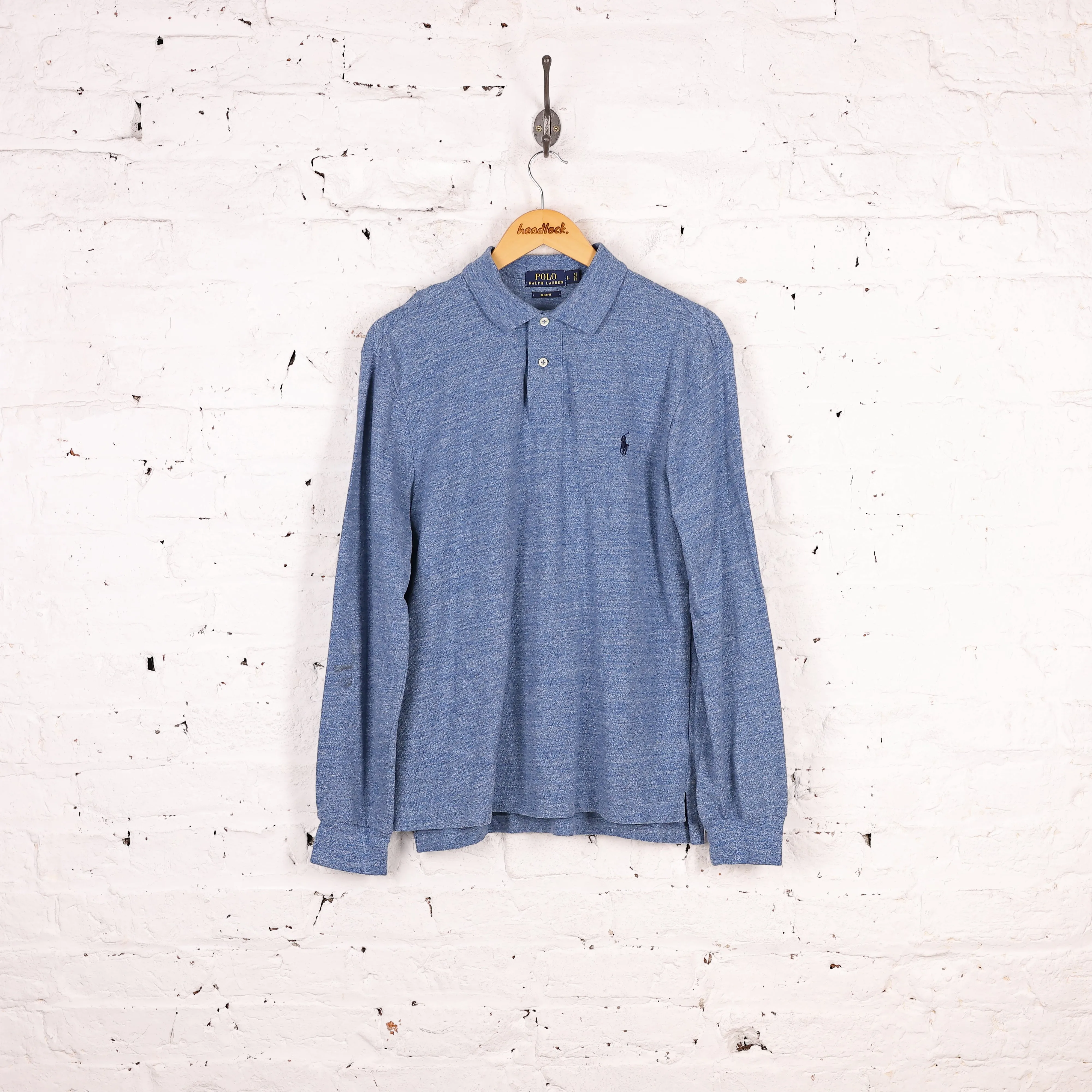 Ralph Lauren Long Sleeve Polo Shirt - Blue - L