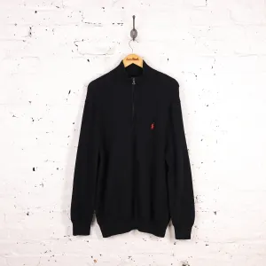 Ralph Lauren Pima Cotton 1/4 Zip Sweatshirt - Black - XL