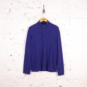 Ralph Lauren Polo 1/4 Zip Sweatshirt - Blue - L