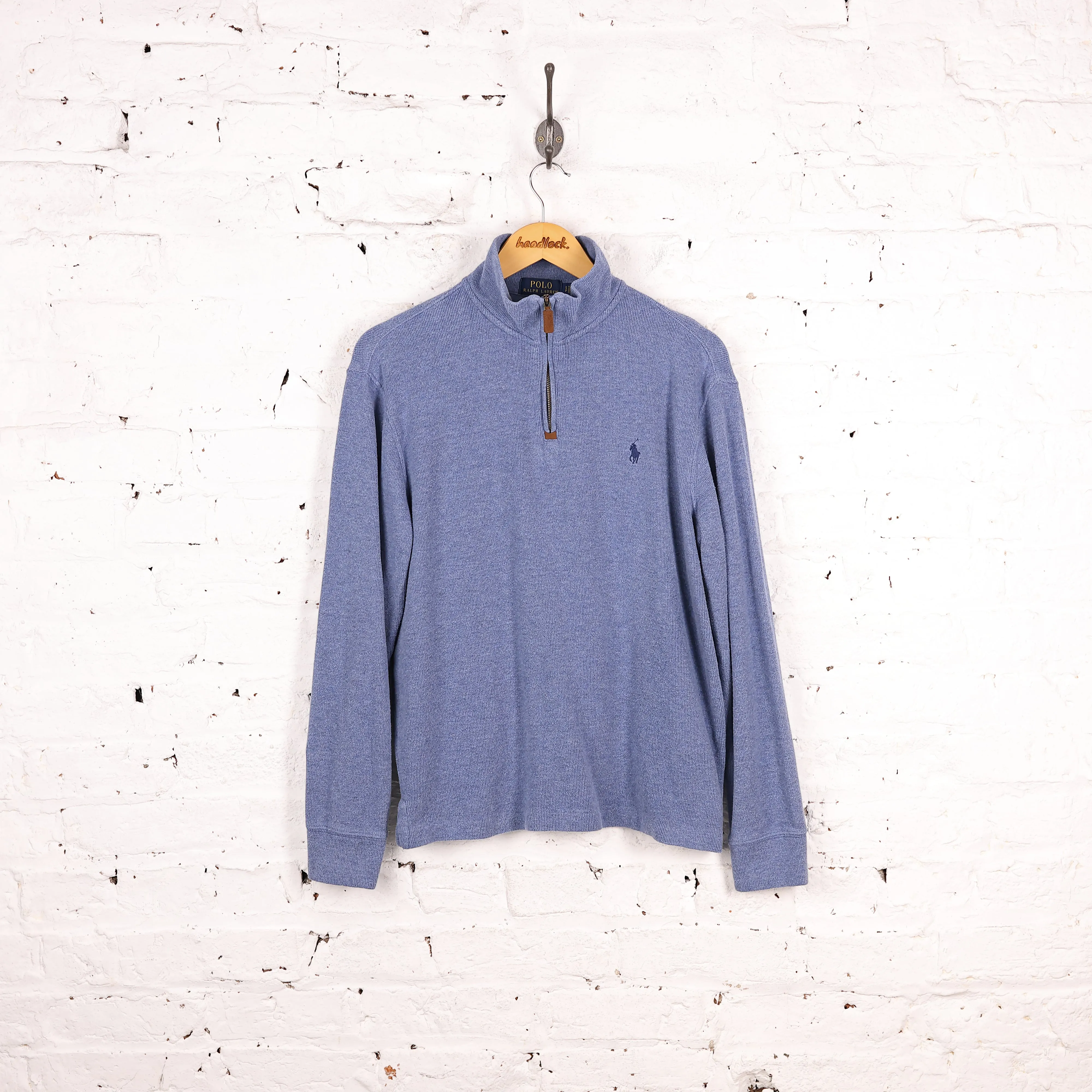 Ralph Lauren Polo 1/4 Zip Sweatshirt - Blue - S