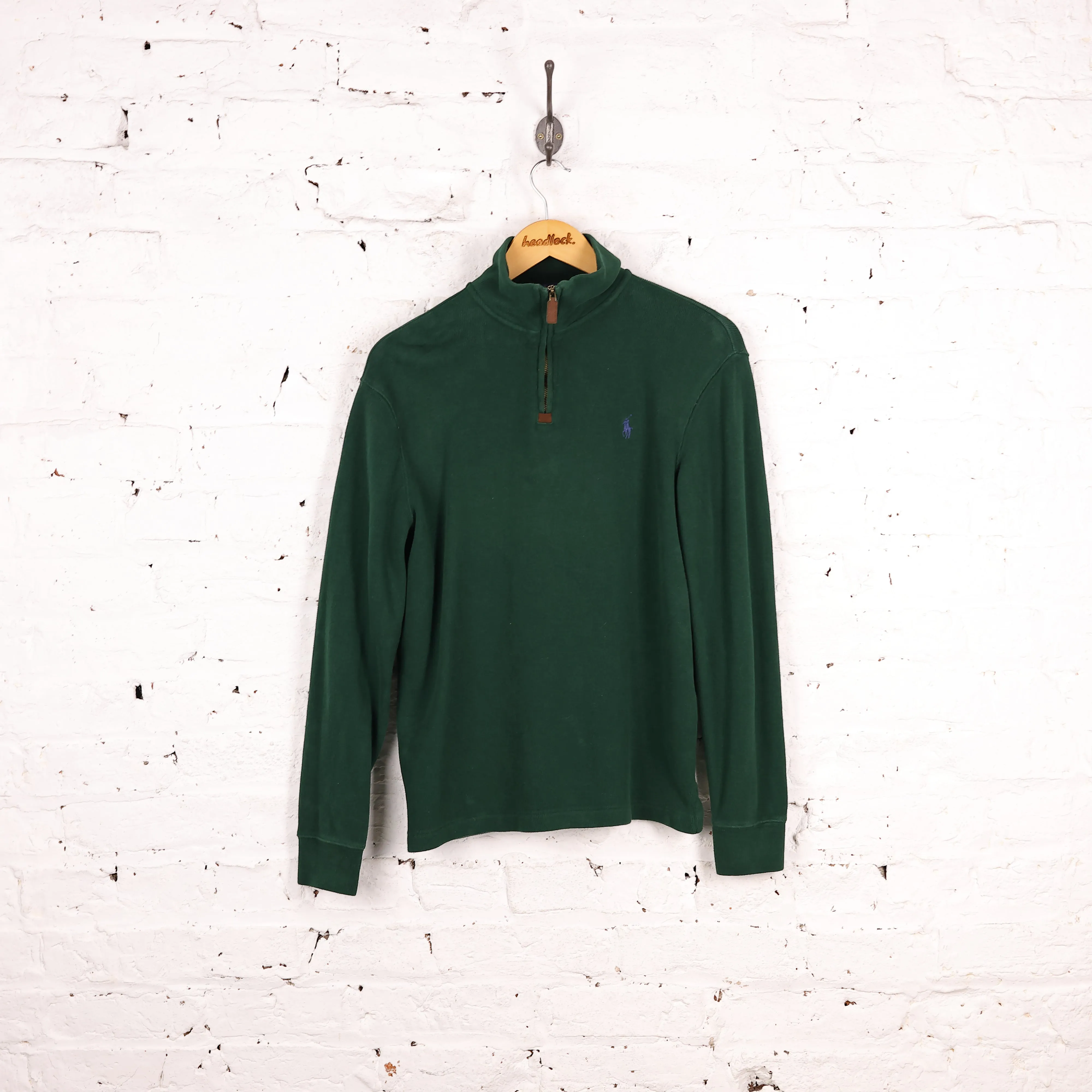 Ralph Lauren Polo 1/4 Zip Sweatshirt - Green - S