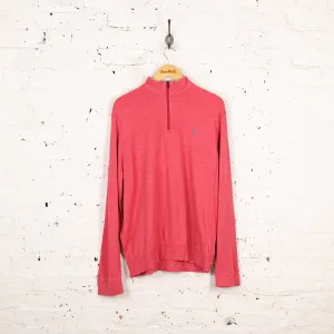 Ralph Lauren Polo 1/4 Zip Sweatshirt - Pink - L