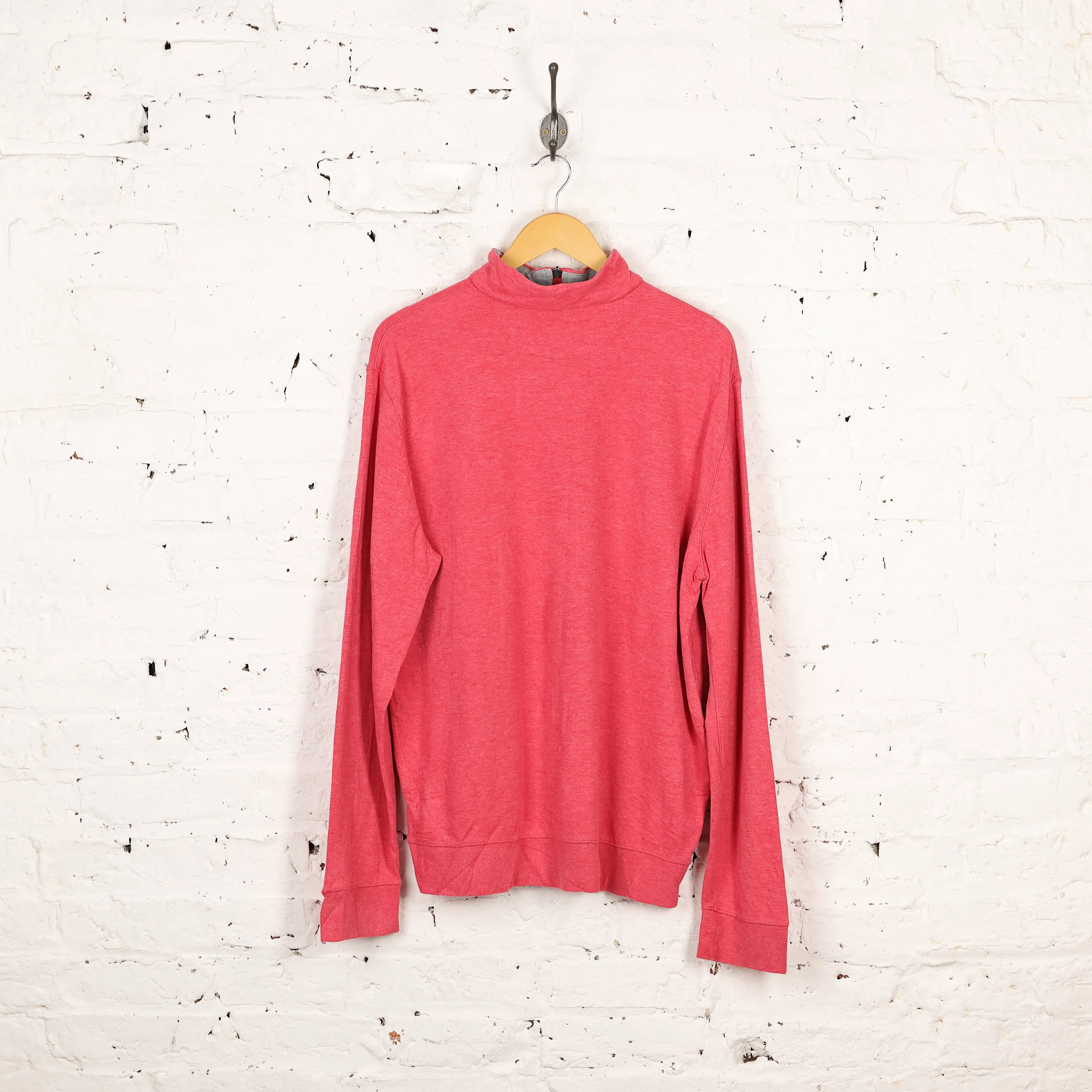 Ralph Lauren Polo 1/4 Zip Sweatshirt - Pink - L
