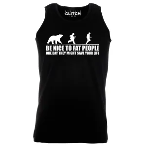 Reality Glitch Be Nice to Fat People Mens Vest