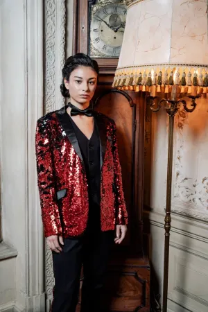 Red Sequin Blazer