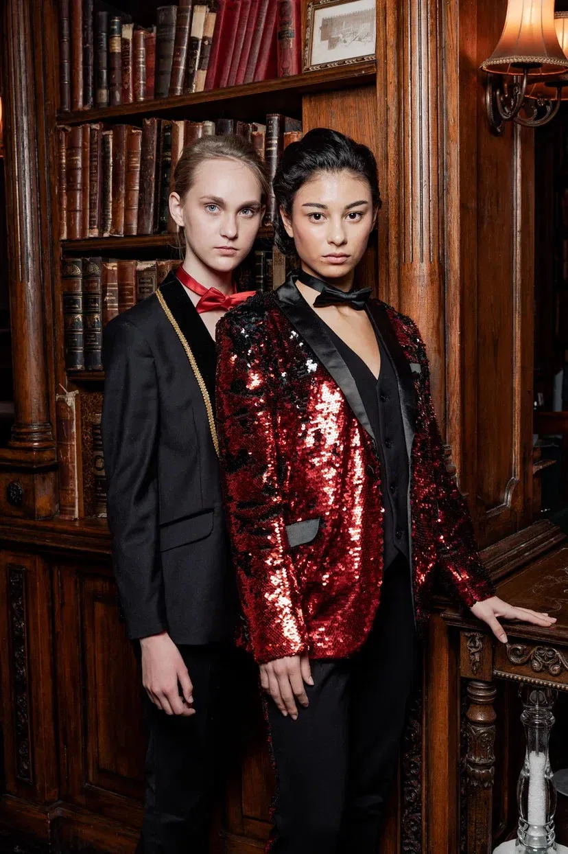 Red Sequin Blazer