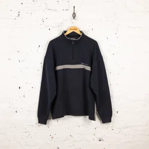 Reebok Authentic 1/4 Zip Sweatshirt - Blue - L