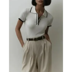 Refined Slim Fit Polo with Contrast Trim for Effortless Elegance