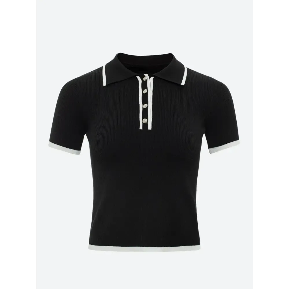 Refined Slim Fit Polo with Contrast Trim for Effortless Elegance
