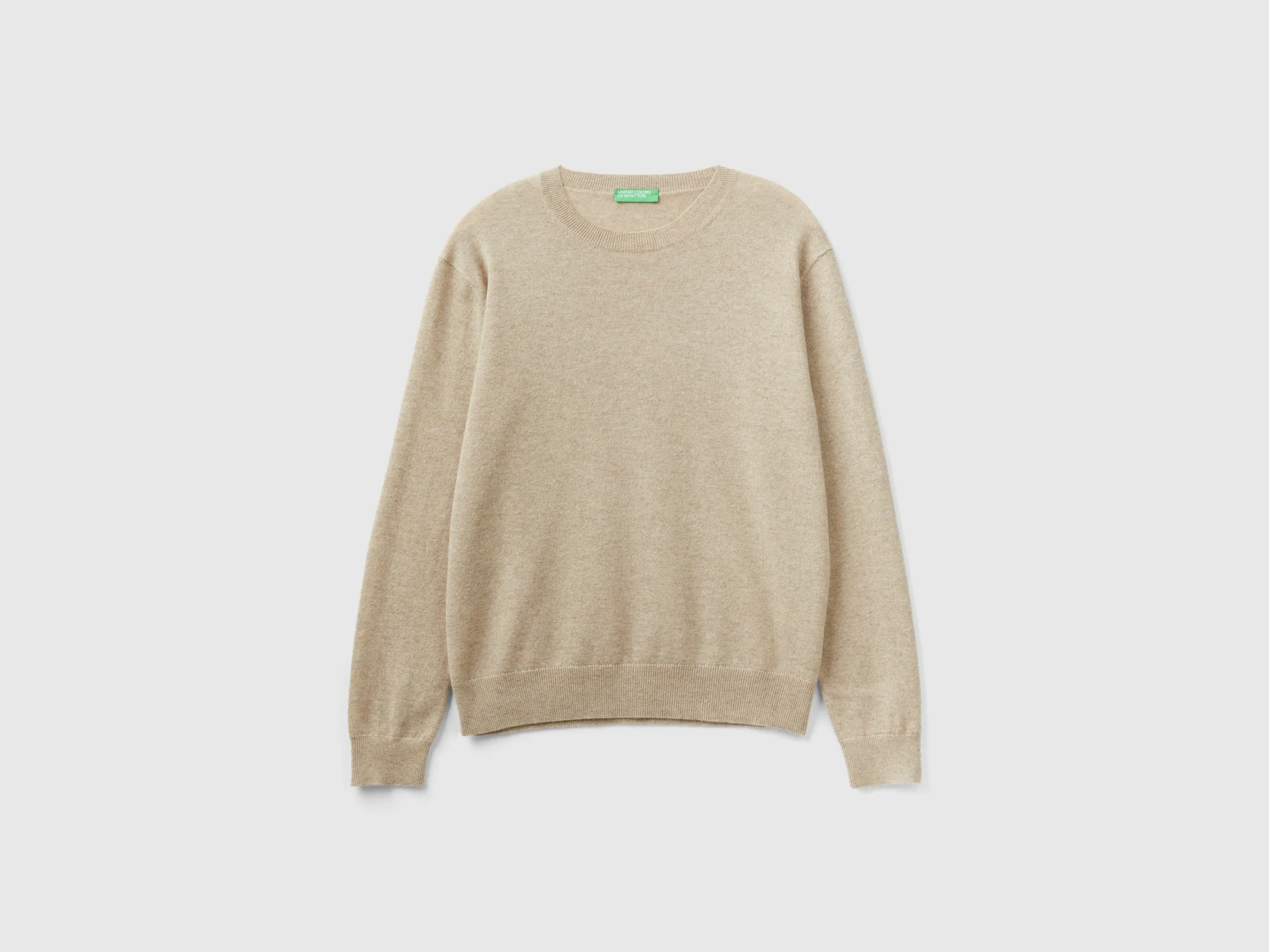 Regular Fit Crew Neck Italian Cashmere Yarn Sweater