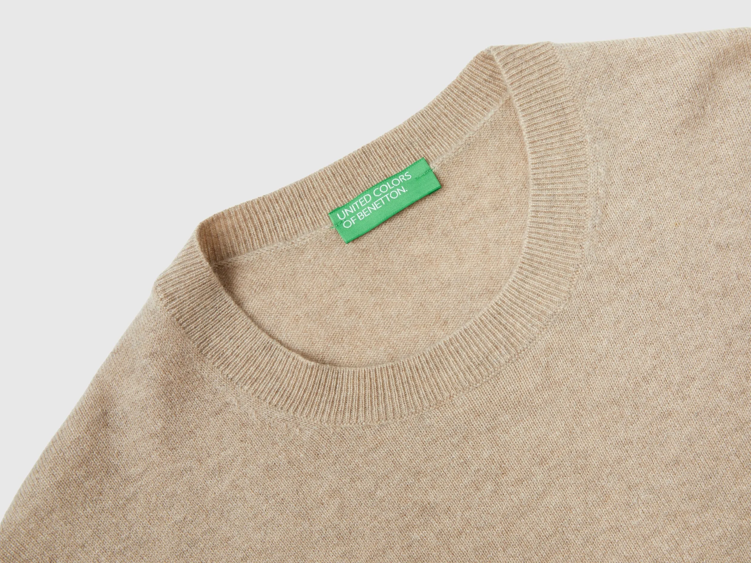 Regular Fit Crew Neck Italian Cashmere Yarn Sweater