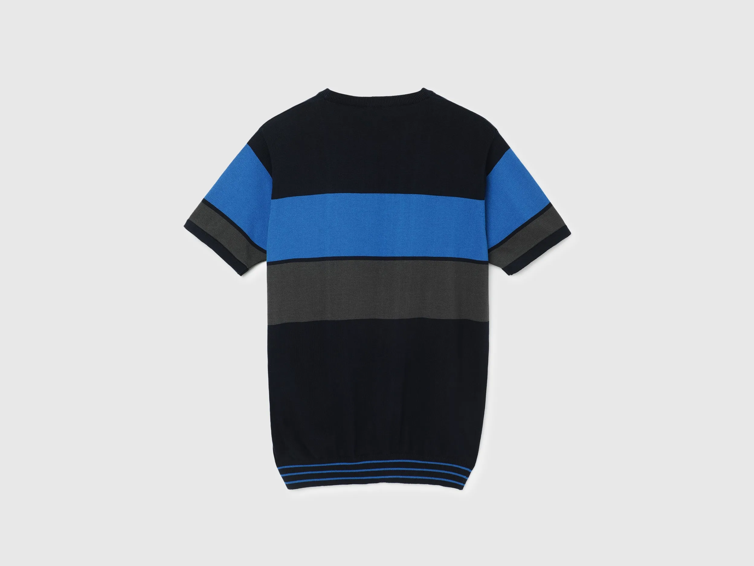 Regular Fit Round Neck Striped Sweater