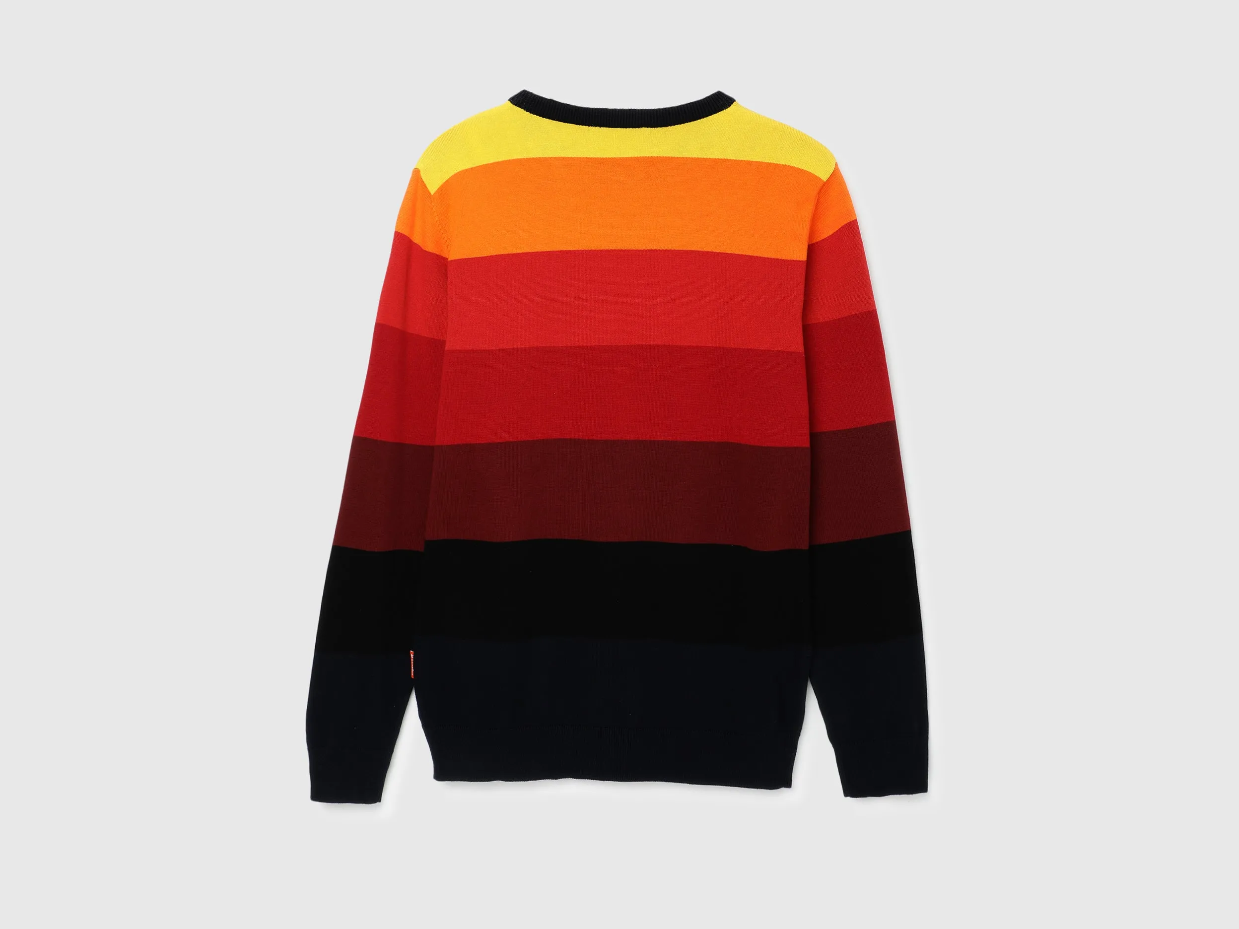 Regular Fit Round Neck Striped Sweater