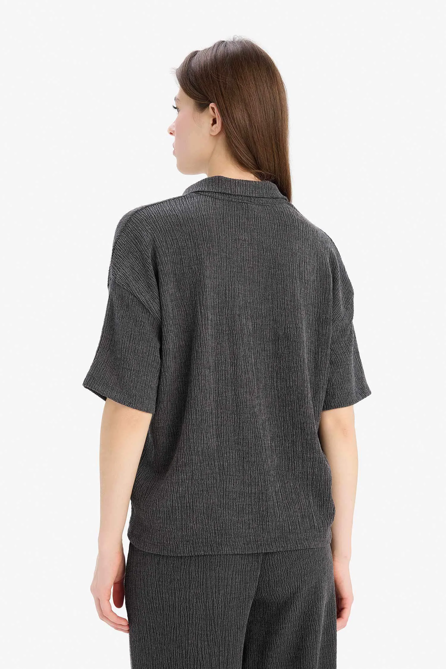Relax Fit Basic Flat Bormcük Short Sleeve T-Shirt