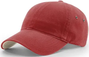 Richardson Washed Chino Polo Cap Cranberry