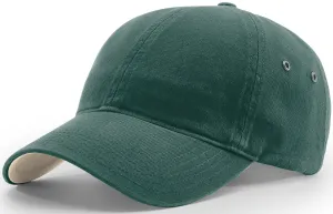 Richardson Washed Chino Polo Cap Dark Green