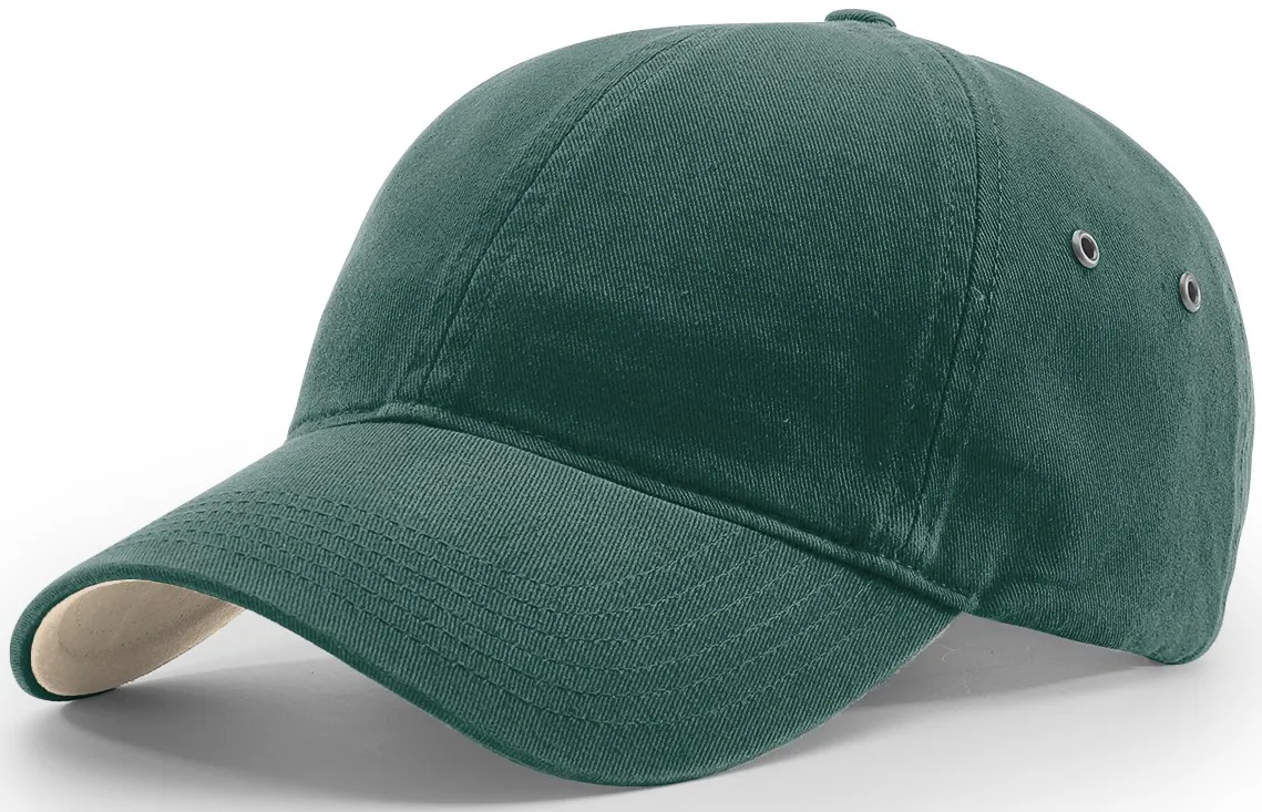 Richardson Washed Chino Polo Cap Dark Green