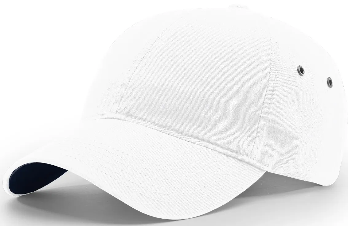 Richardson Washed Chino Polo Cap White