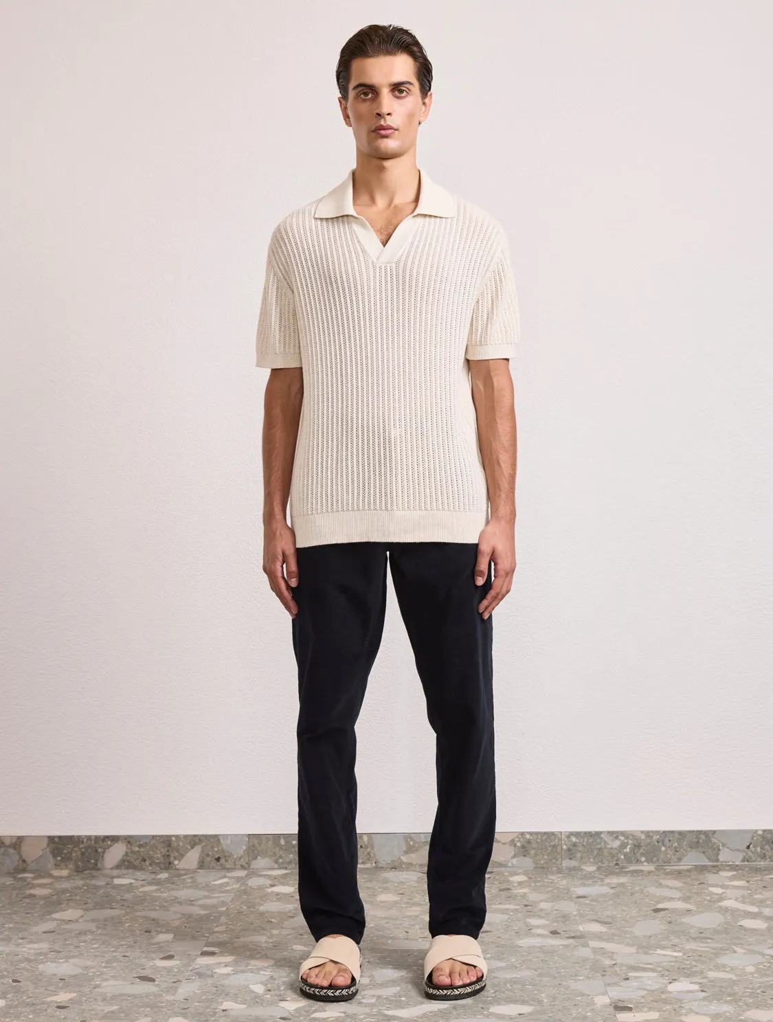 RINO CHAIN STITCH KNIT POLO