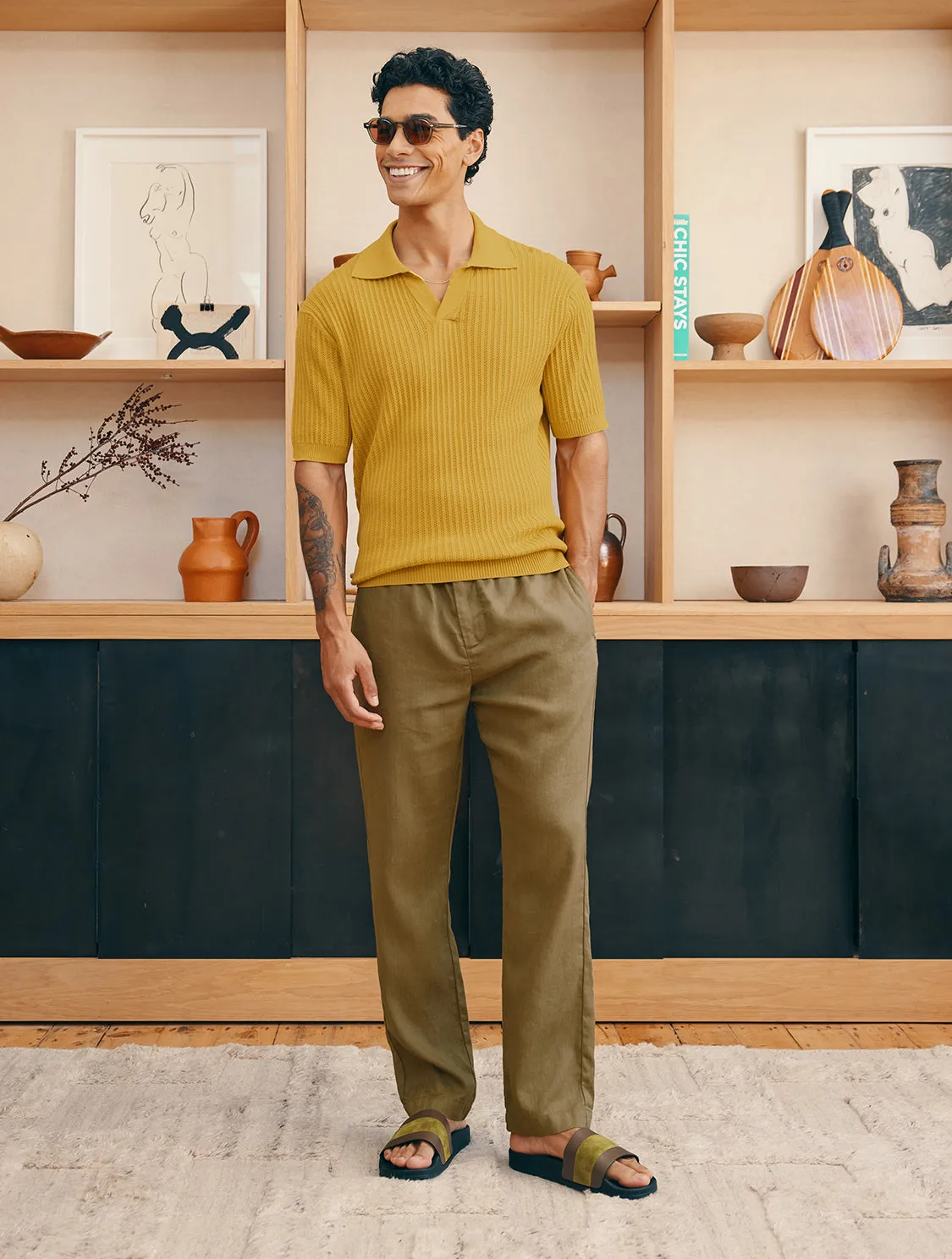 RINO CHAIN STITCH KNIT POLO