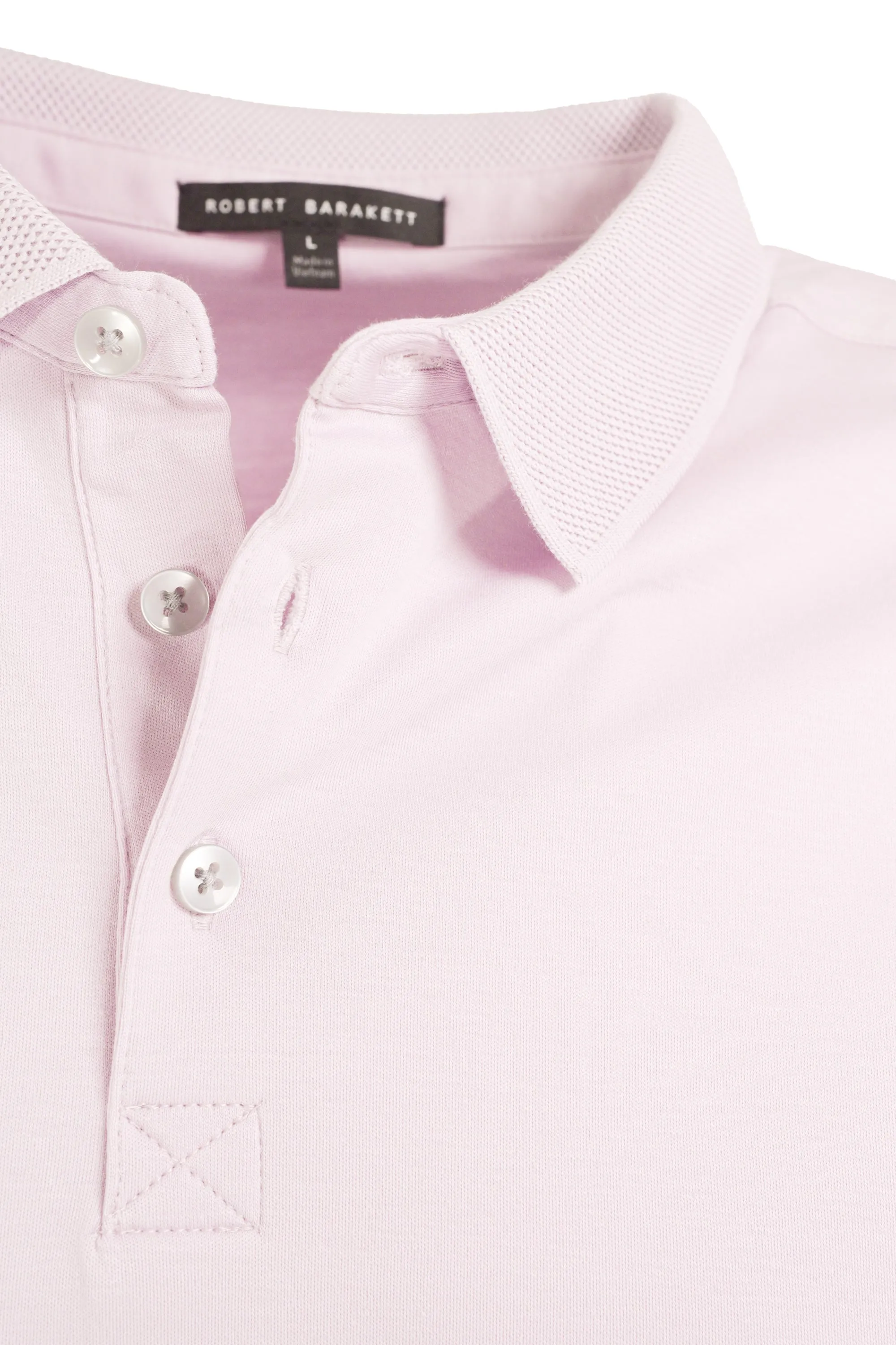Robert Barakett Pima Cotton Polo - Light Pink