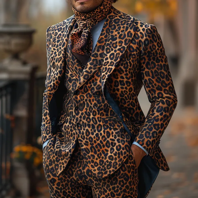 Rulercosplay Flame Mens 2 Piece Print Suit Floral Dress Jacket Slim 2 Button Blazer Pants For Party