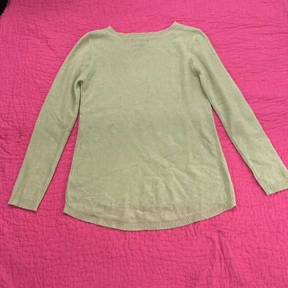 Saffron 100% cashmere Green Sweater, M