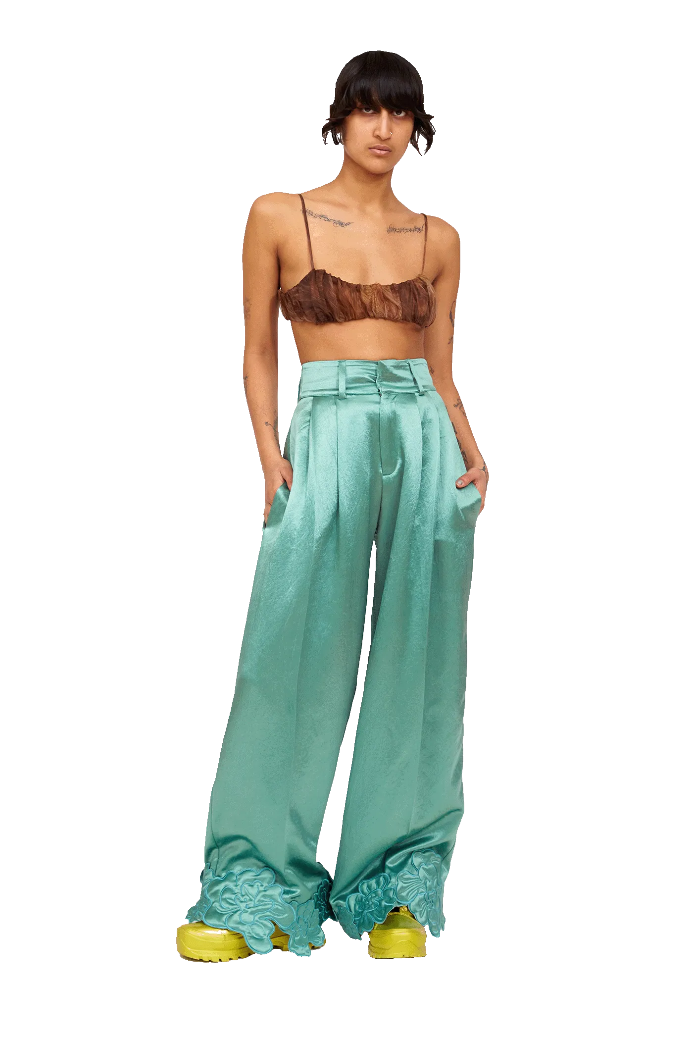 SAGE GREEN RIBBIT PANT